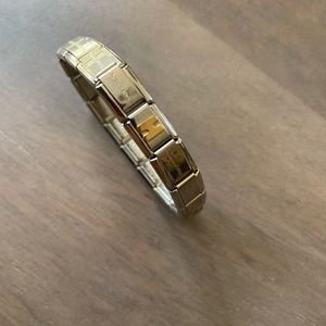 Authentic Pandora NominatioN Bracelet with Started Letter H Charm (removable)